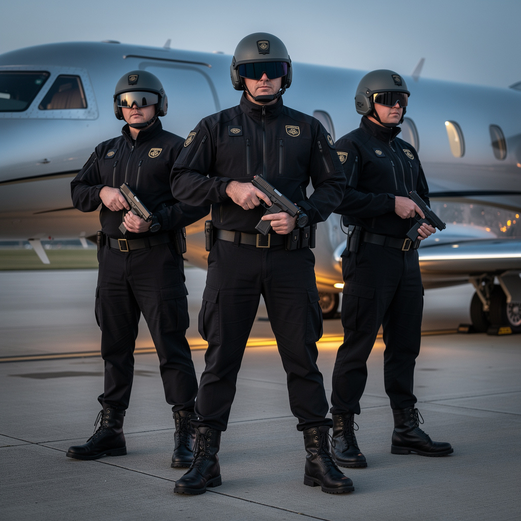 Security personnel deployed at a national infrastructure site
